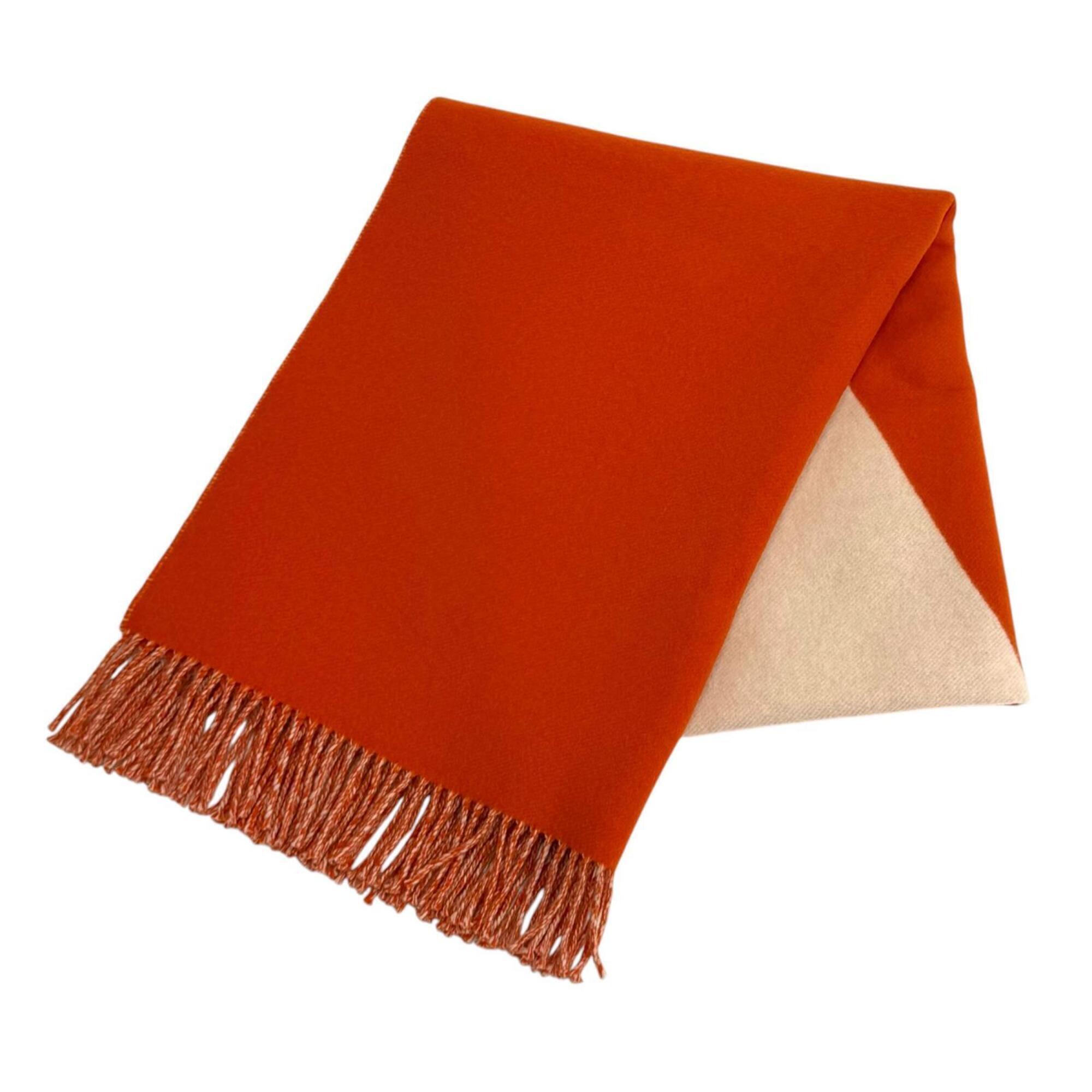 Hermes Cream Scarf
